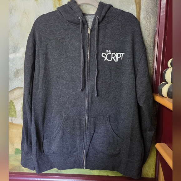 MENS/Unisex THE SCRIPT BAND MERCH IRELAND HOODED SWEATSHIRT  TOP SIZE LARGE? - Picture 1 of 7